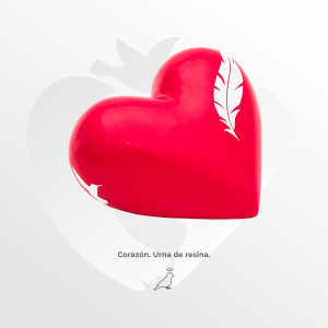 Urna de resina Corazón para Aves