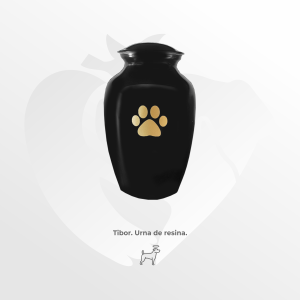 Urna de resina Tibor Negra