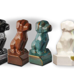 Urna Cooper de Resina blanco, negro, bronce o esmeralda