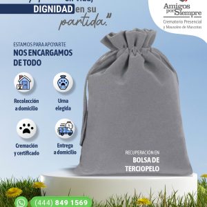 Bolsa con Terciopelo con Cenizas